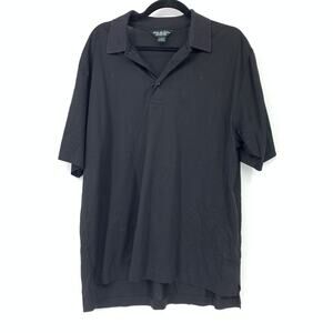 Brooks Brothers Men's Size L Cotton Blend Polo Shirt Short Sleeve Black